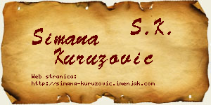 Simana Kuruzović vizit kartica